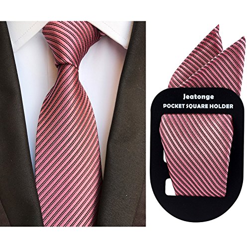 Lot 6 Pcs Mens Ties and 6 Free Matching Pocket Squares, Men's Classic Tie Necktie Woven Jacquard Neck Ties Gift box packing (6+6 style 02)