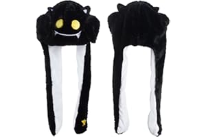 hoyuwak Plush Bat Hat Ear Moving Jumping y2k Beanie Party Accessories for Boys Girls Women Men Costume