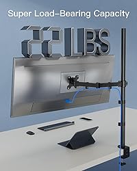 HUANUO Single Monitor Stand Desk Mount, Extra Tall