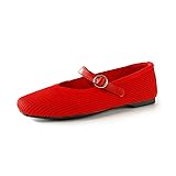 FancyRing Women's Mary Jane Ballet Knit Flats
