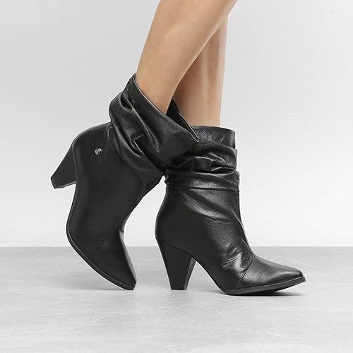 bota slouch salto baixo