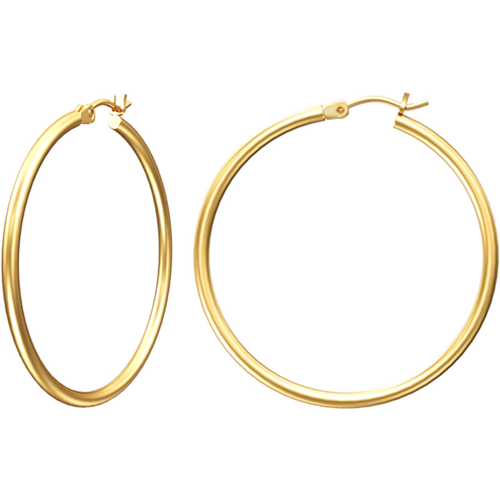 Gacimy 14K Gold Plated Hoop Earrings for Women, 14K