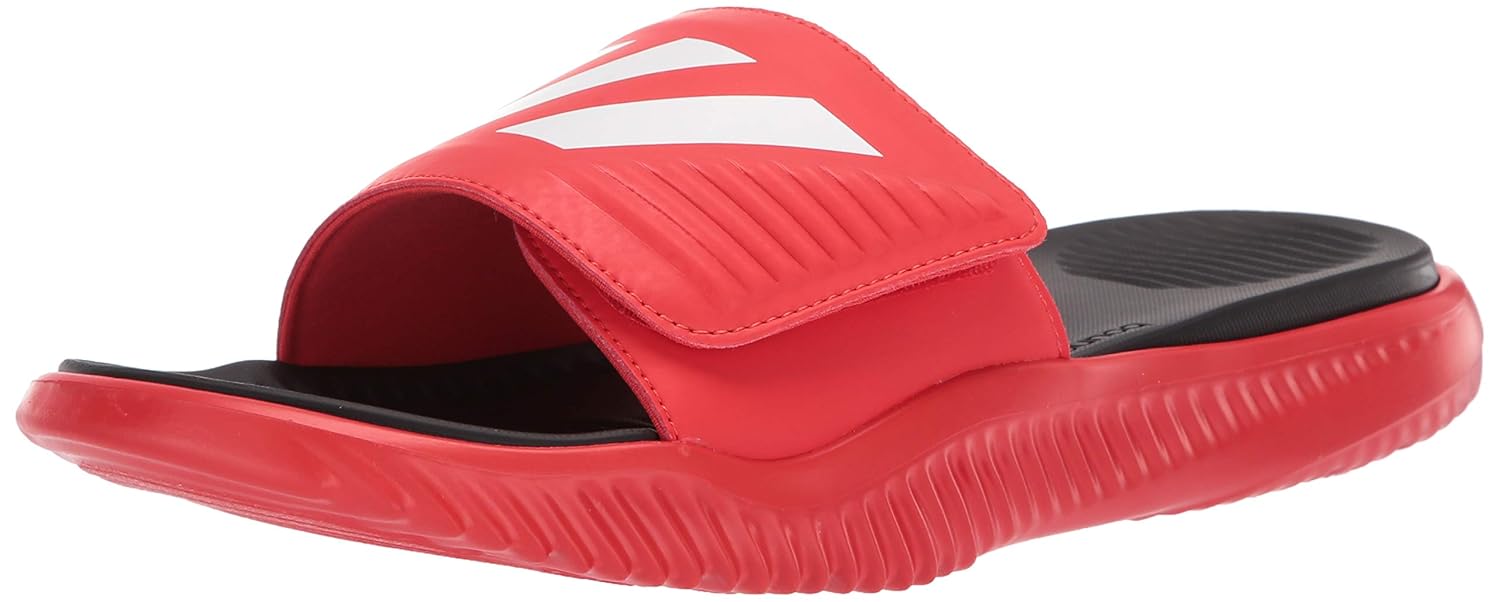 red adidas flip flops