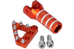 YSMOTO Rear Brake Pedal & Gear Shifter Lever Tips for 2004-2010 125-530cc Motorcycles, SMC690, SUPERMOTOR/Enduro 690, SUPERENDUROR Adventure/s 950 990, Orange