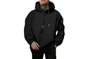 PLEPAN Hoodies for Men Casual Cotton Essentials Hoodie Pullover Long Sleeve Fleece Hooded Sweatshirts with Pockets