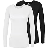 Adar Underscrubs for Women 2 Pack - Long Sleeve Underscrub Comfort Tee