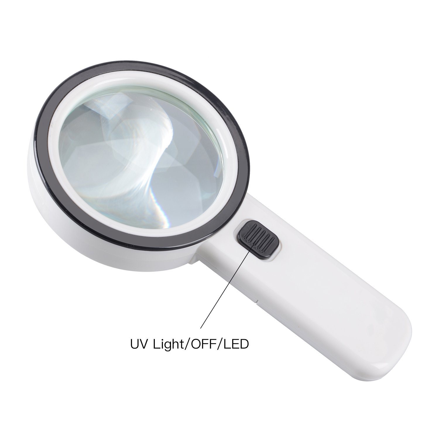 Extra Large Handheld Strong Magnifying Glass with 12 LED and UV Light,XYK 20X 607111716716 eBay