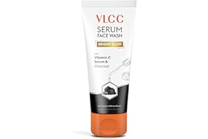 VLCC Serum Face Wash - Facial Cleanser with Activated Bamboo Charcoal, Tea Tree and Moroccan Lava Clay - Gentle Face Cleanser