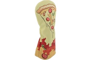 Yardwe Driver Head Cover Funny Pizza Design Waterproof Golf with and Pu Material Fleece Lining