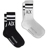 Armani Exchange mens Logo Crew Socks 2 Pack