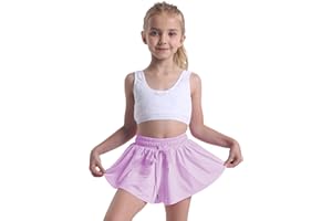 Vsaiddt Flowy Shorts for Girls Athletic Running Biker Shorts Preppy Youth Butterfly Shorts