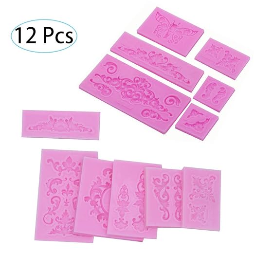 HPiano Molde de Silicona para Pasteles (un Juego de 12) Flor de ...