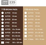 X-Protector Felt Furniture Pads 235 Pc Premium Set Brown Beige Floor Protectors view 5