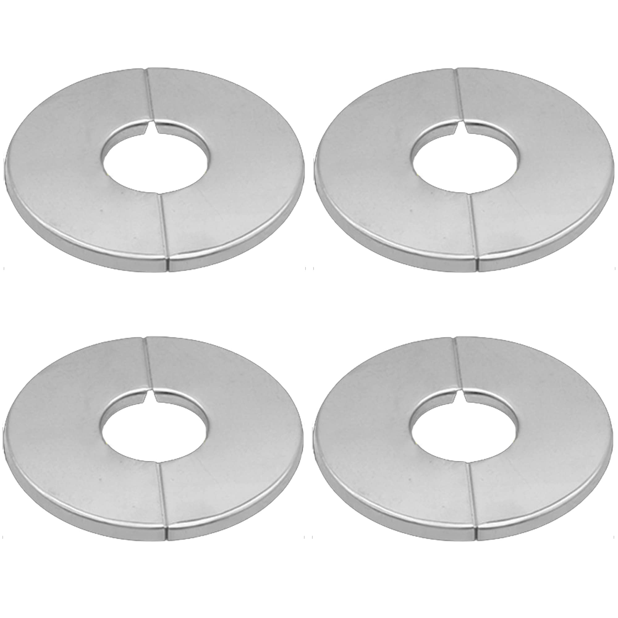 Hayaww Stainless Steel Rosette Cover, 4 Pcs, 23 mm, 34 mm, 51 mm , Easy Install, Split Design, Widely Used for Faucets, Tubes, Radiator Pipes