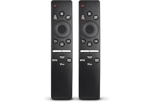 Lot de 2 télécommandes universelles pour télécommandes Samsung TV de rechange Solar Series 8 LED LCD QLED cadre 4K 8K UHD HDTV moniteur incurvé intelligent avec bouton Netflix Prime Video Samsung TV