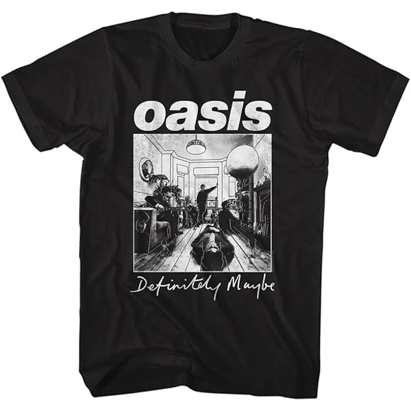 Amazon.com: Men's Oasis Definitely Maybe Line Drawing T-Shirt