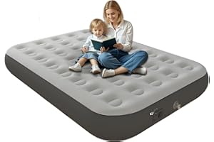 HikerSKY Full Air Mattress with Built in Pump,10" Blow up Air Bed, 2 Mins Quick Self-Inflation/Deflation, Foldable Inflatable Mattress for Home/Travel, 10'' Full Grey