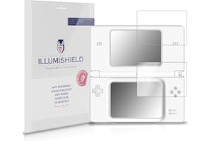 ILLUMISHIELD Screen Protector Compatible with Nintendo DS Lite (3-Pack) Clear HD Shield Anti-Bubble and Anti-Fingerprint PET Film
