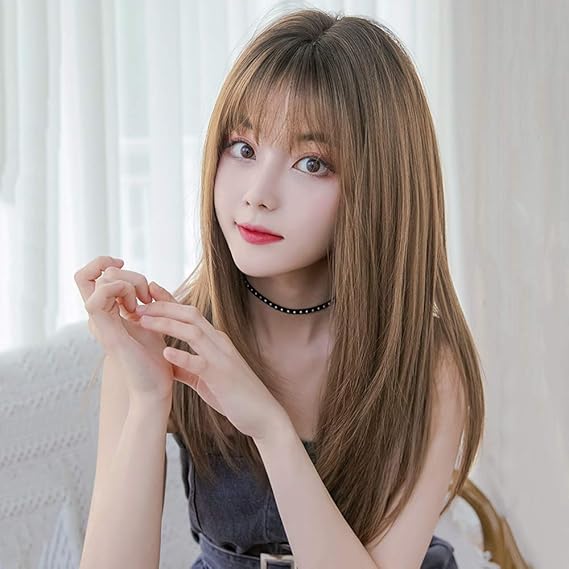 Amazon 君のパンドラ ウィッグ ロング Wig ミディアム 自然 ストレートカツラ フルウィッグ セミロング レイヤー レディース かつら 女性 ネット付き フルウィッグ 通販