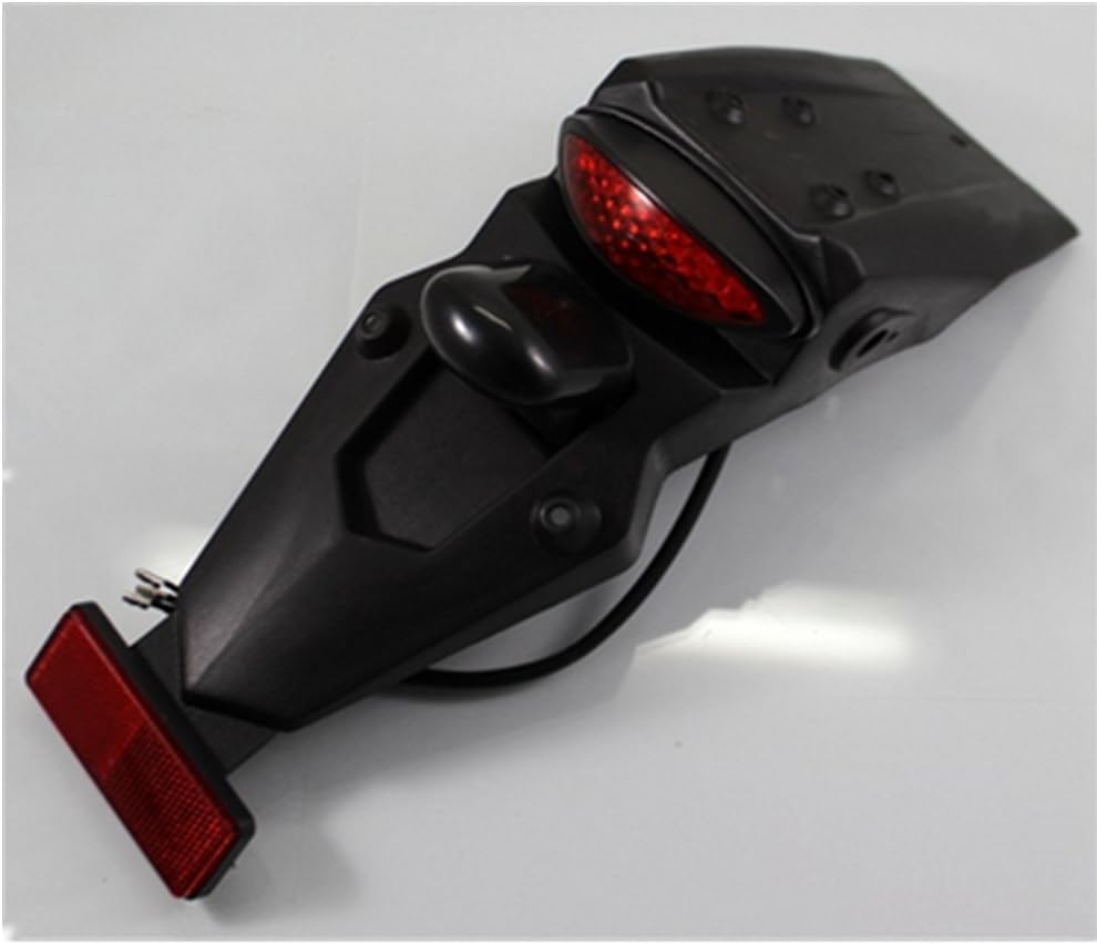 DLLL Universal Motorcycle LED Rear Mudguard Fender LED Running Brake Tail Light Lamp W/Bracket For Suzuki Volusia Marauder Harley Davidson Vespa Kawasaki Yamaha Victory Honda ATV Scooter Quads