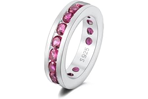 M Muses art design Sterling Silver CZ Birthstone Pendant Charm