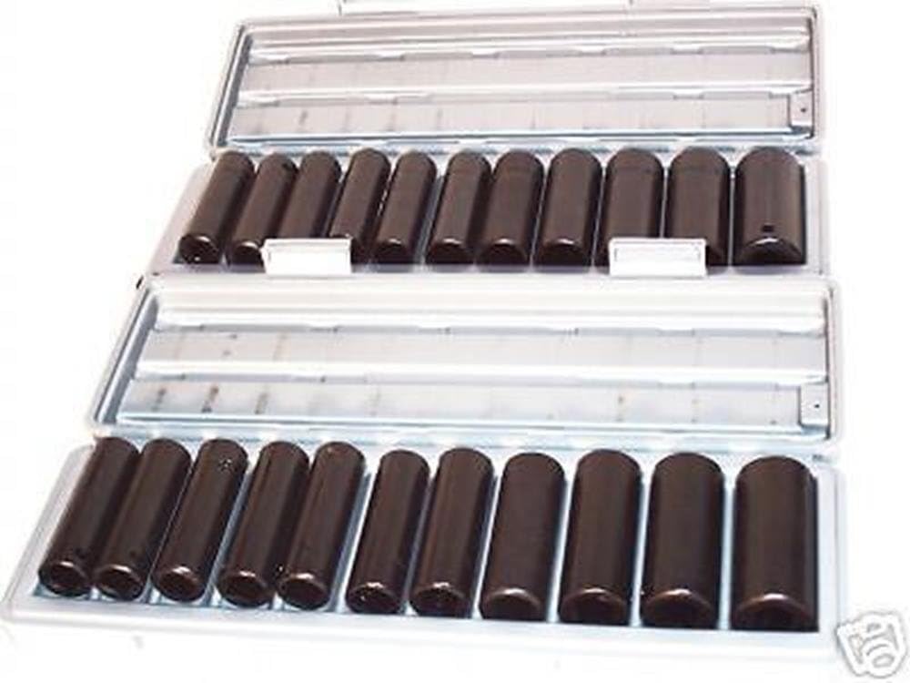 Socket Sets 24 PC 12 SAE 12 MM 1/2 DR DEEP IMPACT SOCKETS SET TOOLS 1/2" DRIVE AIR IMPACT