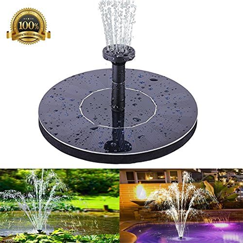 Taosky Solar Bird Bath Fountain Pump,1.4W Portable Floating Solar Panel Fountain Water Pumps Kit Submersible Free Standing Outdoor Watering Submersible Pump for Small Pond, Patio Garden, Aquarium