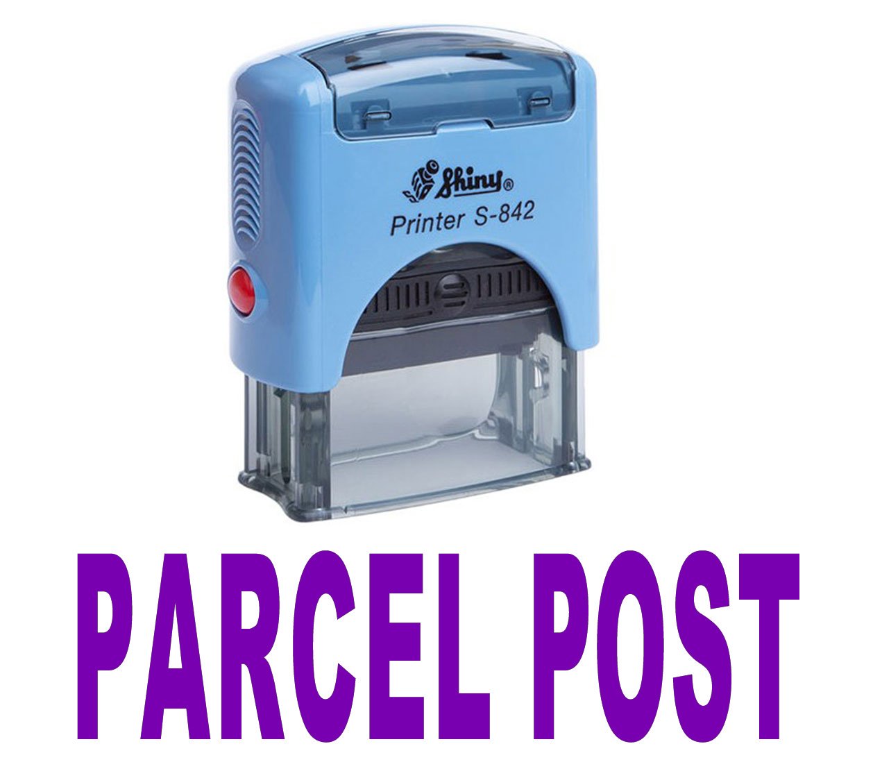 Printtoo Parcel Post Self Inking Rubber Stamp Custom Shiny Office Stationary Stamp