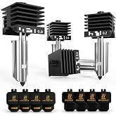 HIKUDIY 4PCS 0.2/0.4/0.6/0.8mm Hotend for X2D/P2S/H2S/H2D/A1/A1 Mini | Quick Swap Extruder Print Head with 8 Silicone Cover Socks for Bambu Lab 3D Printer