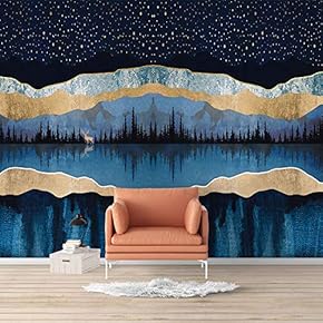 Wall Mural Nordic Style Nature Landscape Removable Wallpaper Wall Sticker for Bedroom Living Room - 66x96 inches