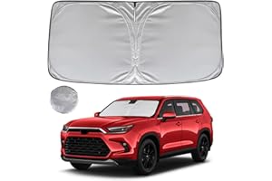 KAYZT Windshield Sun Shade for 2024 2025 2026 Toyota Grand Highlander Foldable Sunshade Front Window Custom Fit Car Accessories