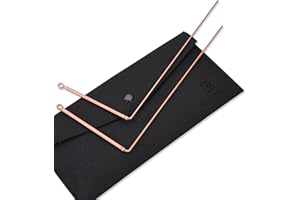 Biomag 99.9% Copper Dowsing Rods, 2Pcs Divining Rods with Gift Bag for Ghost Hunting, Water Divining, Finding Gold, Answering Questions