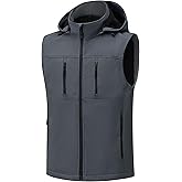 GGleaf Men's Softshell Vest Windproof Lightweight Golf Vest Outerwear with Pockets, Sleeveless Jacket for Sports