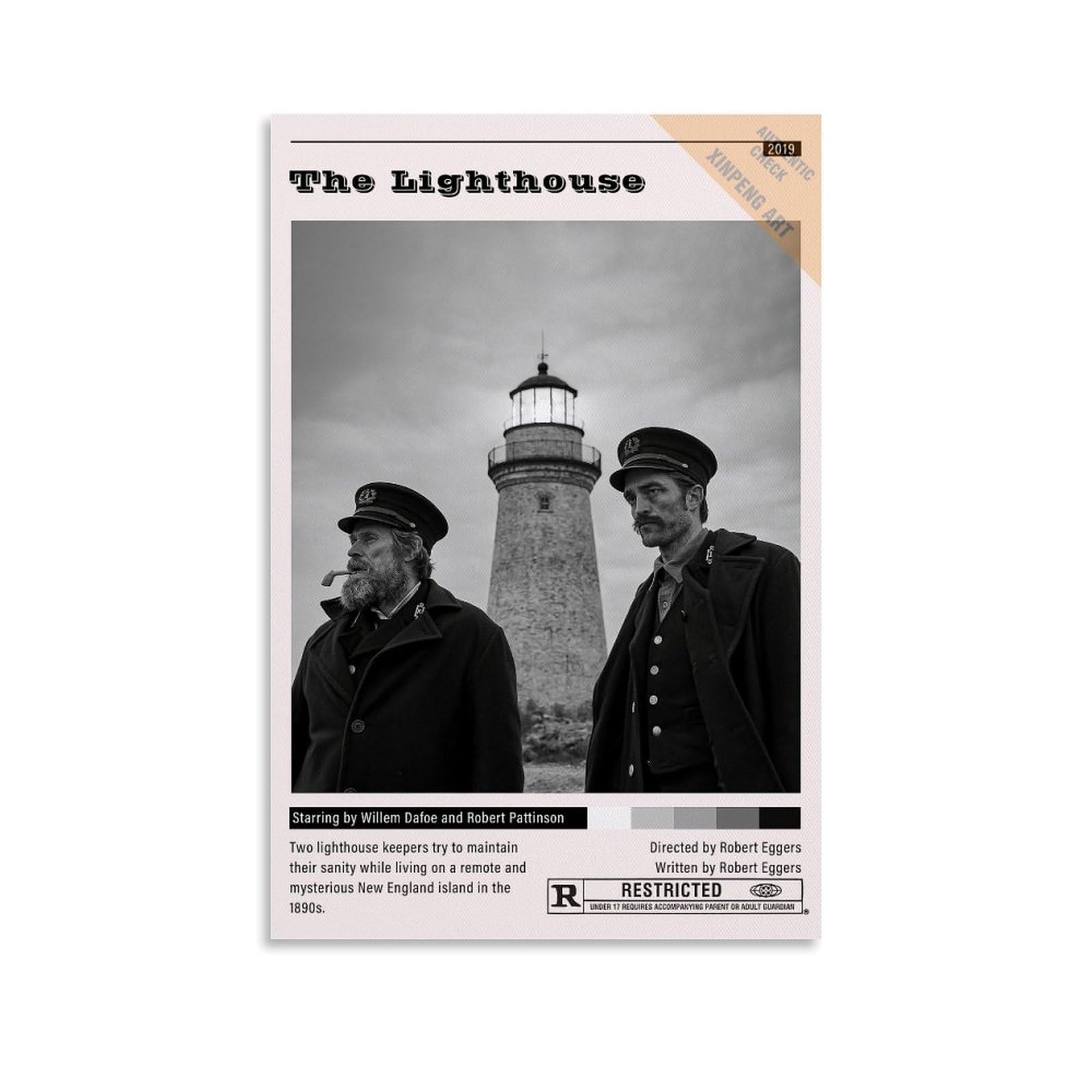 The Lighthouse Movie Aesthetic Canvas Wall Art Poster Decorative Painting for Modern Family Bedroom Decor 12x18inch(30x45cm)