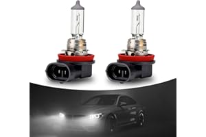 awlbed 2 PCS Car Halogen Fog Light Bulb, 12V 55W Waterproof Glass Vehicle Spotlights Replacements, Universal Automotive High Beam Lighting Accessories for Truck SUV Car (Warm White Light #H11)