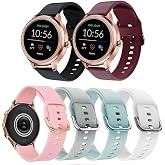 ViCRiOR Paquete de 6 correas de reloj de 0.709 in compatibles con Fossil Gen 5E de 1.654 in/Gen 6 de 1.654 in, correa de repu
