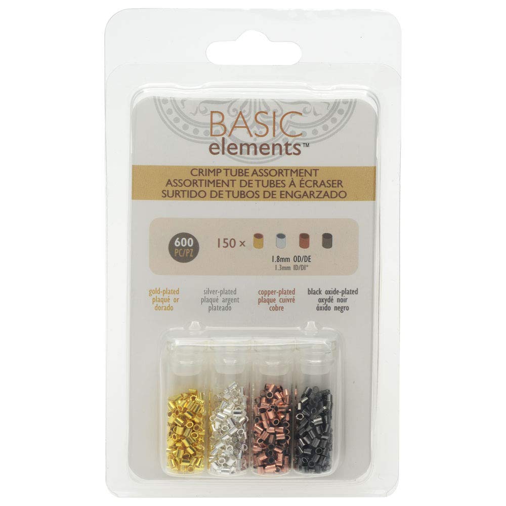 Basic Elements Crimp Tube Assortment 600pcs - Mixed