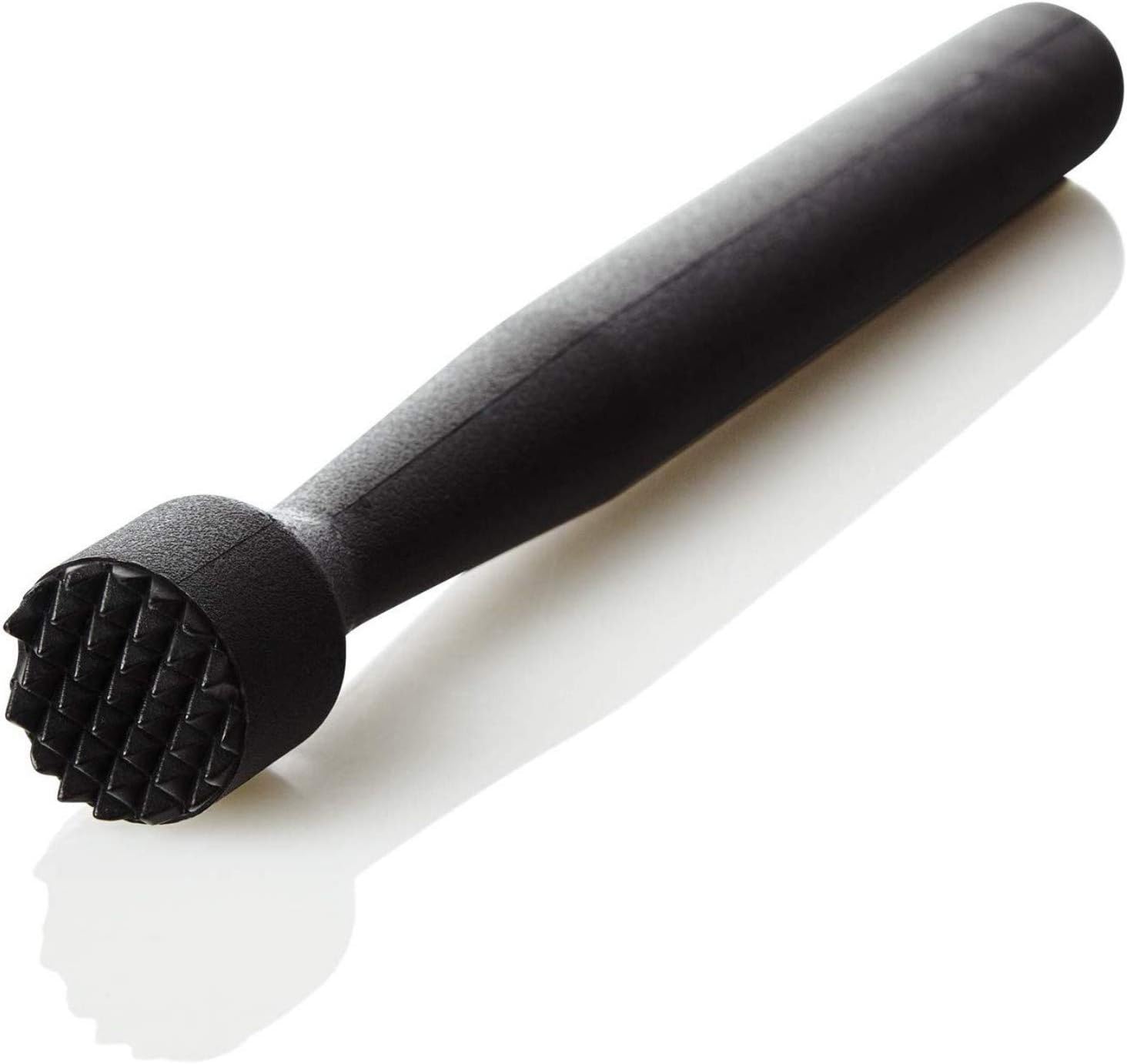 Kerafactum Barstößel Bar Limetten Zitronen Eis Stößel Muddler Cocktail Barstössel Caipirinha schwarzer Eisstößel Caipirinha-Stößel Eiszerkleinerer Zubehör Crasher Black gezahnt