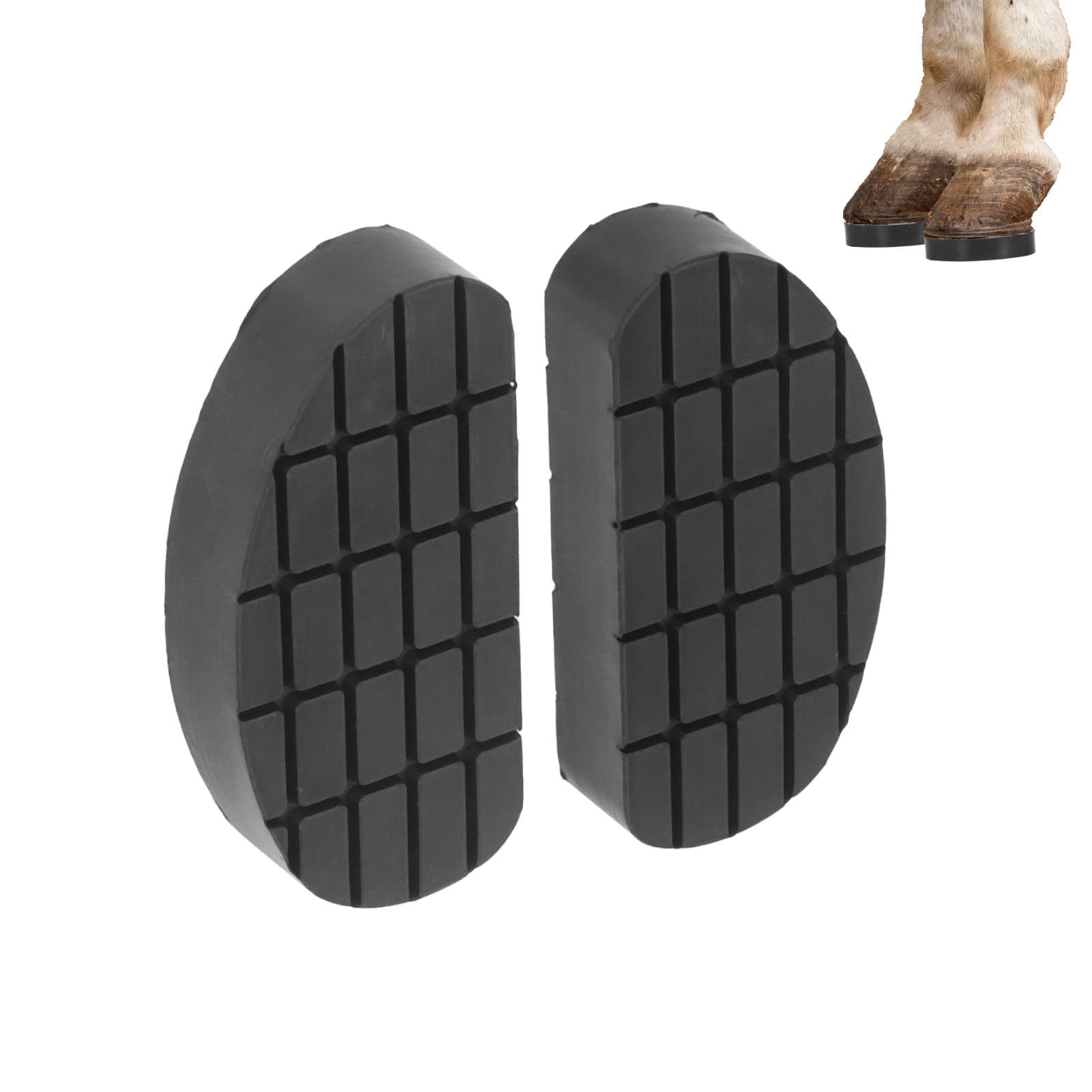 Serlium 2Pcs Cow Hoof Pads Soft Rubber Wearproof Protection Cow Trimming Cushion Rubber Hoof Trimming Pad Abrasions Rubber for Pasture