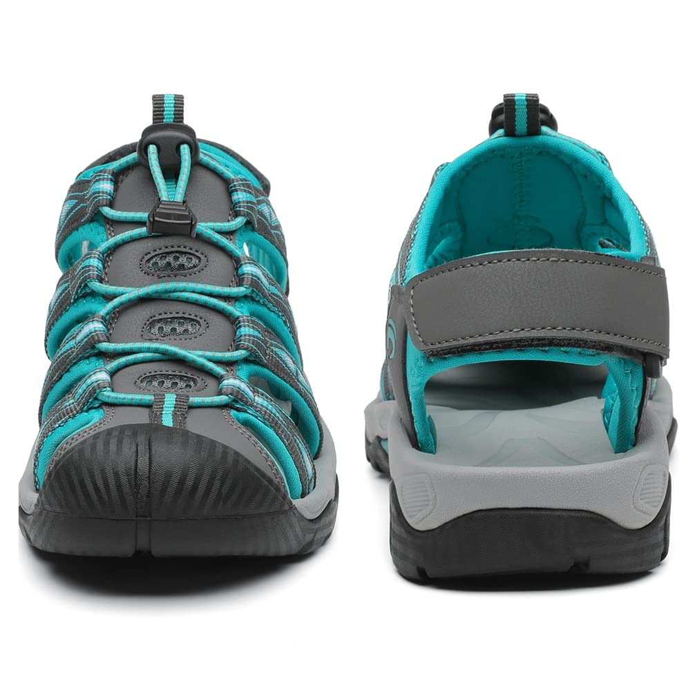 Dannto Women's Sport Hiking Sandals Closed Toe Outdoor Athletic Walking Sandal Lightweight Summer Water Shoes