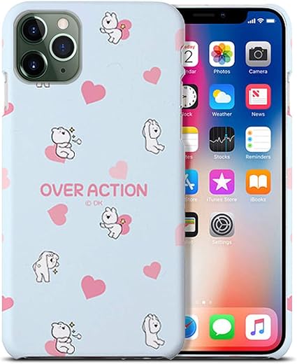 Amazon Iphone11 Pro 正規品 Iphone ケース アイフォンケース 韓国ケース オーバーアクション すこぶる動くウサギ オーバーアクショントッキ オーバーアクションウサギ Over Action Rabbit ハードケース クリアケース ポリカーボネート素材 3d キャラクター 韓国