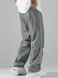 ZAFUL Men's Parachute Sweatpants Y2k Baggy Track
