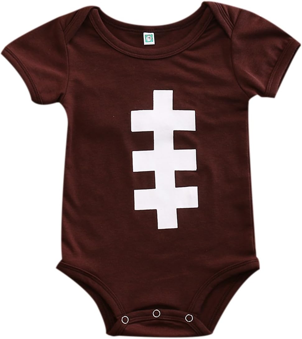 Moore Newborn Infant Baby Boys Girls Sports Football Bodysuit Romper Outfits