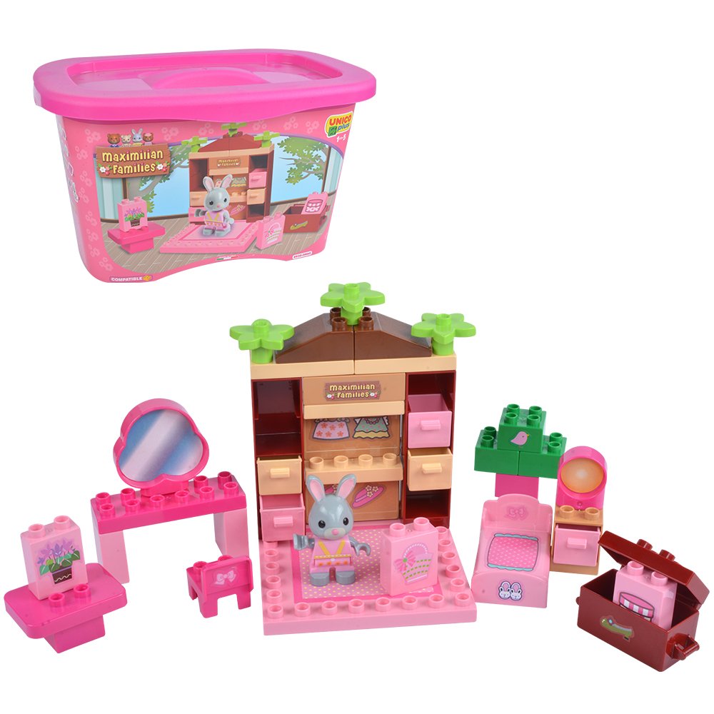 UnicoMaximilian Family Wardrobe, Building Blocks, Pack of 40, 8938-0MAX