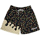 Men's Ice Cream Mesh Graffiti Athletic Shorts Lightweight Quick-Dry Gym Baseball Workout Running Shorts Pants with Pockets