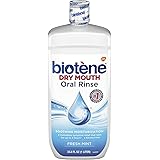 Biotene Oral Rinse Mouthwash for Dry Mouth, Breath Freshener and Dry Mouth Treatment, Fresh Mint - 33.8 fl oz