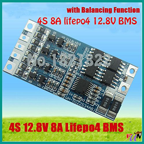 4S 8A lifepo4 12.8V 18650 BMS PCM battery protection board bms pcm for lifepo4 battery cell pack with balancing