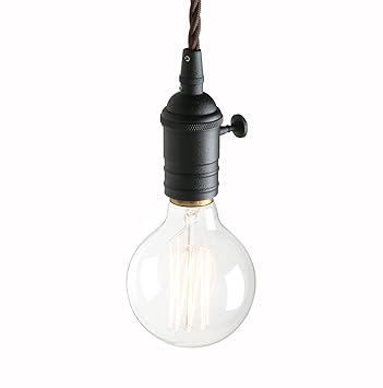 Pathson Vintage Loft Bar Black Hanging Pendant Light Fittings