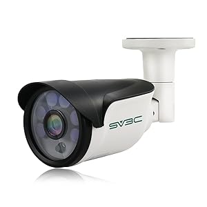 SV3C POE Camera, 1080P IP Camera Outdoor, Home Security Surveillance Camera, Wired, 20Meter Night Vision, IP66 Waterproof, Stabler Connection Compared with WiFi Cameras