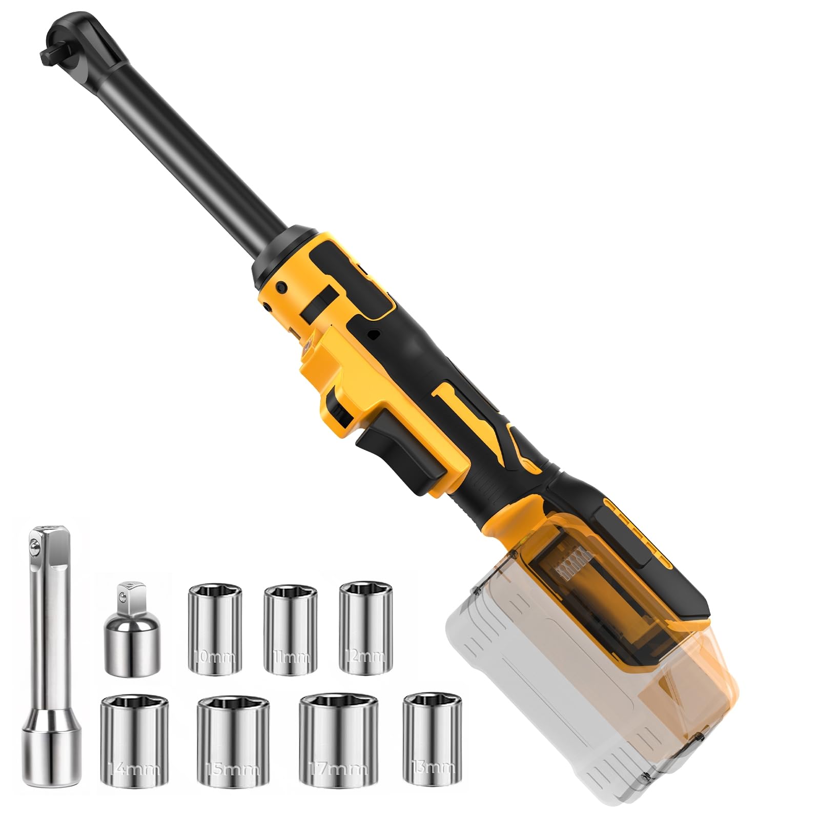 Photo 1 of 3/8" Cordless Ratchet Wrench Compatible with Dewalt 20V MAX Batteries(No Battery)6-inch Extended Ratchet Wrench, 60Ft-lbs Cordless Ratchet,Power Electric Ratchet Driver with Variable Speed